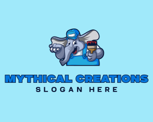 Elephant Painter Renovation logo design