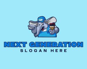 Elephant Painter Renovation logo design