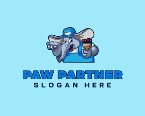 Elephant Painter Renovation logo design