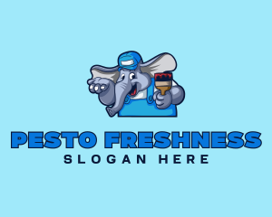 Elephant Painter Renovation logo design