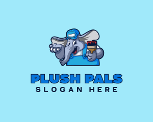 Elephant Painter Renovation logo design