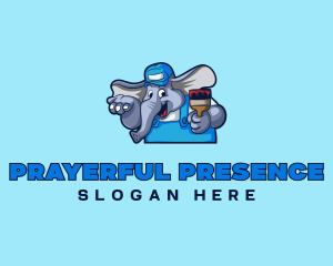 Elephant Painter Renovation logo design