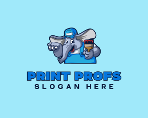 Elephant Painter Renovation logo design