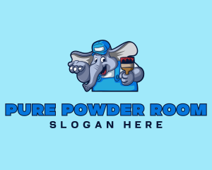 Elephant Painter Renovation logo design