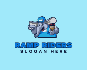 Elephant Painter Renovation logo design