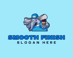 Elephant Painter Renovation logo design