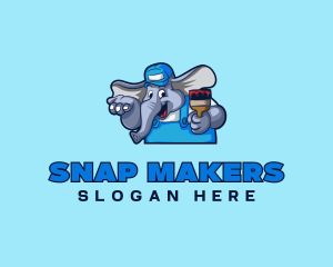 Elephant Painter Renovation logo design