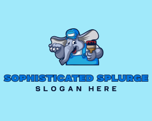 Elephant Painter Renovation logo design