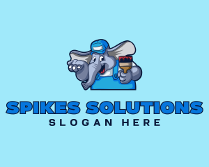 Elephant Painter Renovation logo design