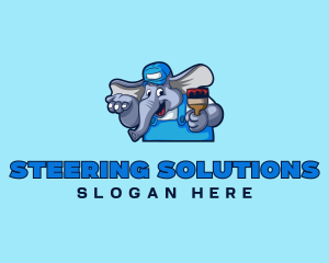 Elephant Painter Renovation logo design