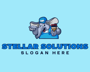 Elephant Painter Renovation logo design