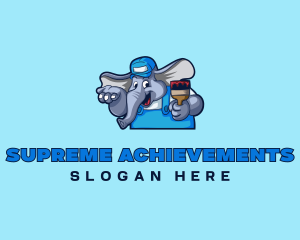 Elephant Painter Renovation logo design