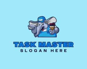 Elephant Painter Renovation logo design