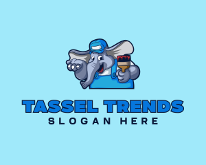 Elephant Painter Renovation logo design