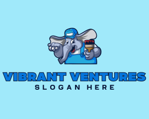 Elephant Painter Renovation logo design