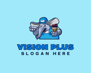 Elephant Painter Renovation logo design