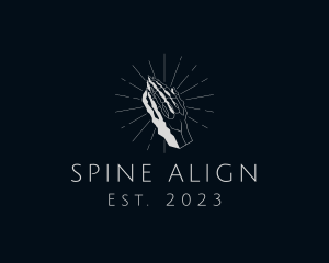 Praying Skeleton Hand logo