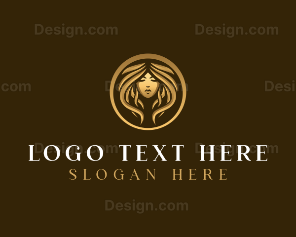 Luxury Woman Hairdresser Logo