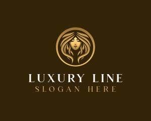 Luxury Woman Hairdresser logo design