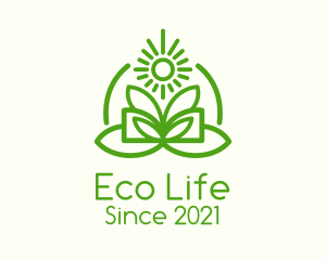 Green Ecology Plant  logo design