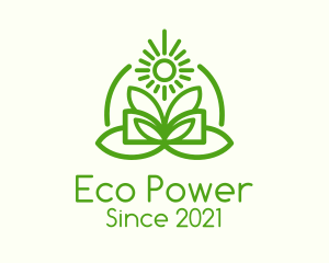 Green Ecology Plant  logo design