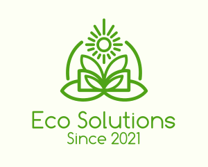 Green Ecology Plant  logo design