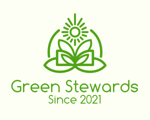 Green Ecology Plant  logo design