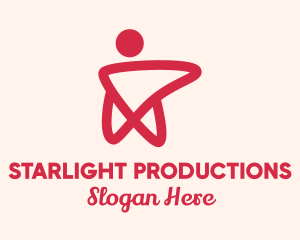 Pink Yoga Instructor Star logo