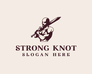 Strong Sword Warrior logo design