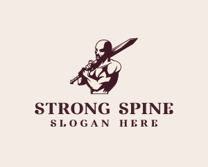 Strong Sword Warrior logo design