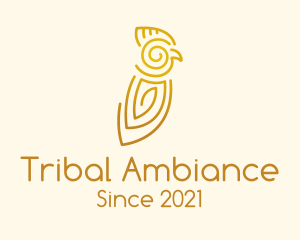 Tribal Parrot Outline logo design