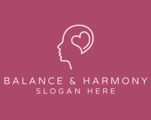 Mental Health Heart Therapist logo design