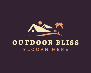 Tropical House Property  logo design