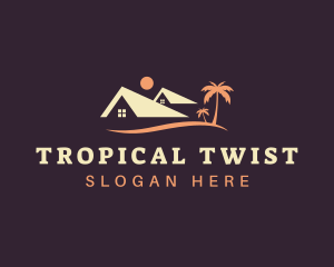 Tropical House Property  logo design