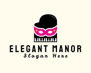 Mask Piano Pianist logo design