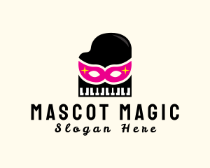 Mask Piano Pianist logo design