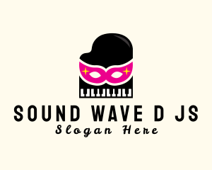 Mask Piano Pianist logo design