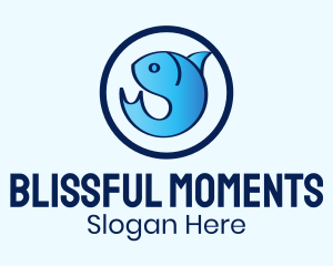 Blue Sea Fish Logo