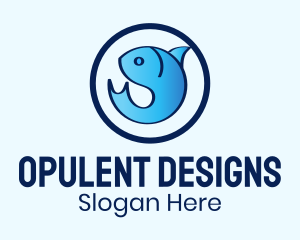 Blue Sea Fish Logo