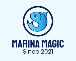 Blue Sea Fish logo design