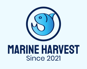 Blue Sea Fish logo design