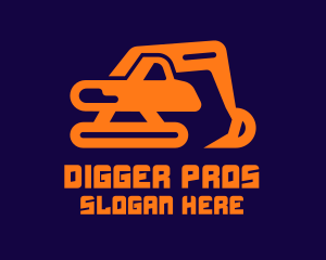 Excavator Digger Excavation logo design