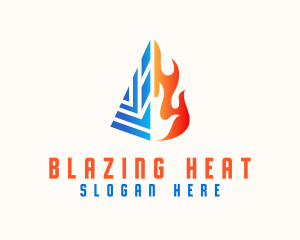 Heating Cooling Ventilation logo design