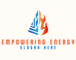 Heating Cooling Ventilation logo design