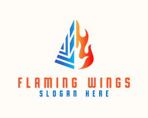 Heating Cooling Ventilation logo design