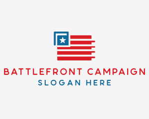 Political Veteran Flag  logo design