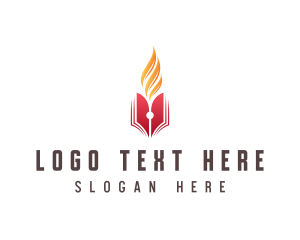 Flame Book Story Writer Logo