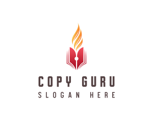 Flame Book Story Writer logo design