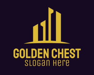 Golden City Skyline logo design