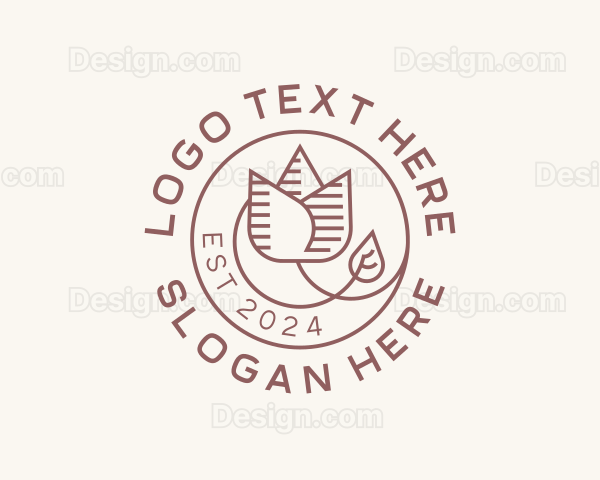 Tulip Flower Garden Logo